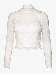 Malina - Josie turtleneck lace bridal top - long-sleeved blouses - ivory - 0
