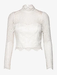Josie turtleneck lace bridal top, Malina