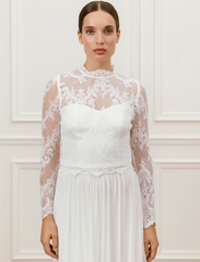 Malina - Josie turtleneck lace bridal top - long-sleeved blouses - ivory - 2