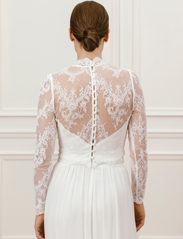 Malina - Josie turtleneck lace bridal top - long-sleeved blouses - ivory - 3