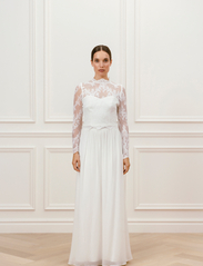 Malina - Josie turtleneck lace bridal top - long-sleeved blouses - ivory - 5