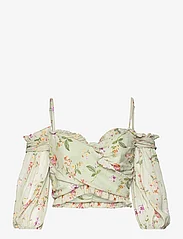 Malina - Tessa Top - party wear at outlet prices - soft floral pistachio - 0
