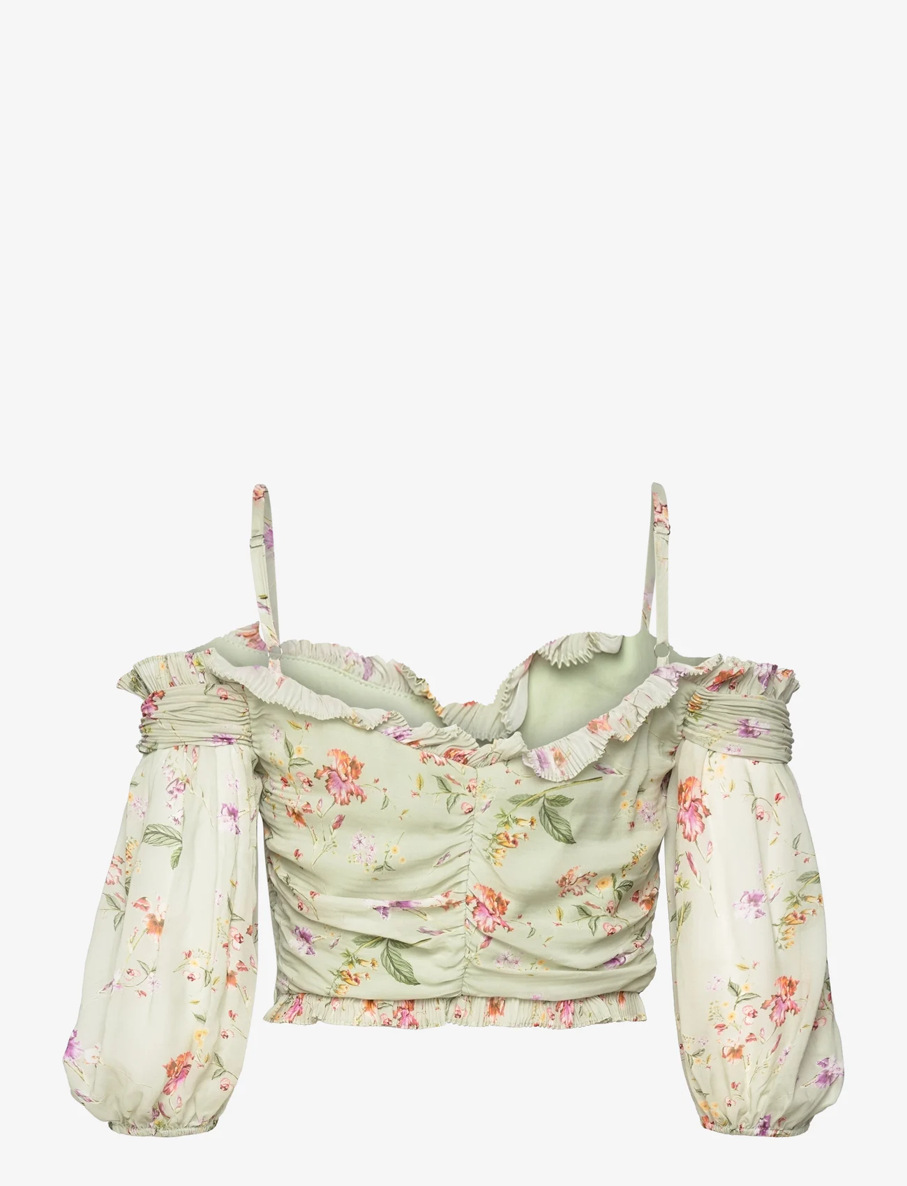 Malina - Tessa Top - festklær til outlet-priser - soft floral pistachio - 1