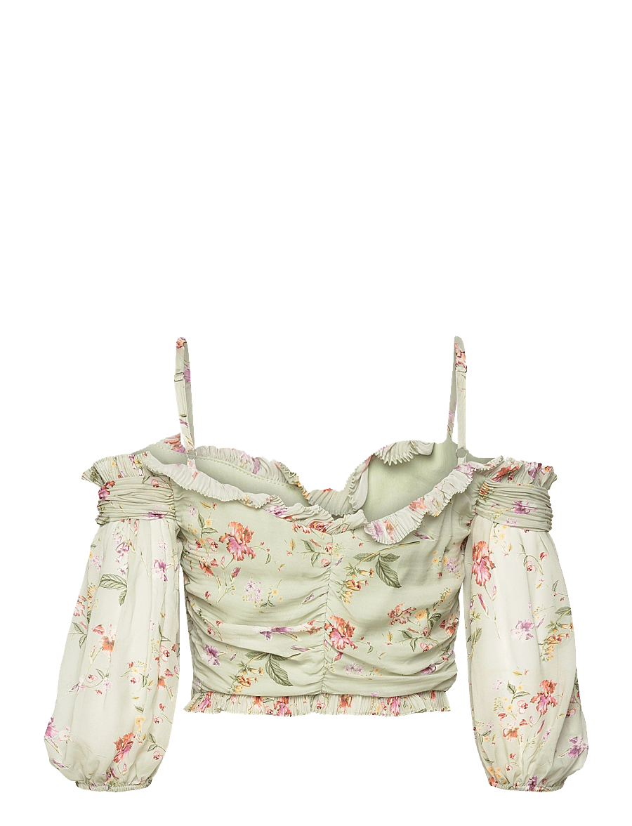 Malina - Tessa Top - soft floral pistachio - 2
