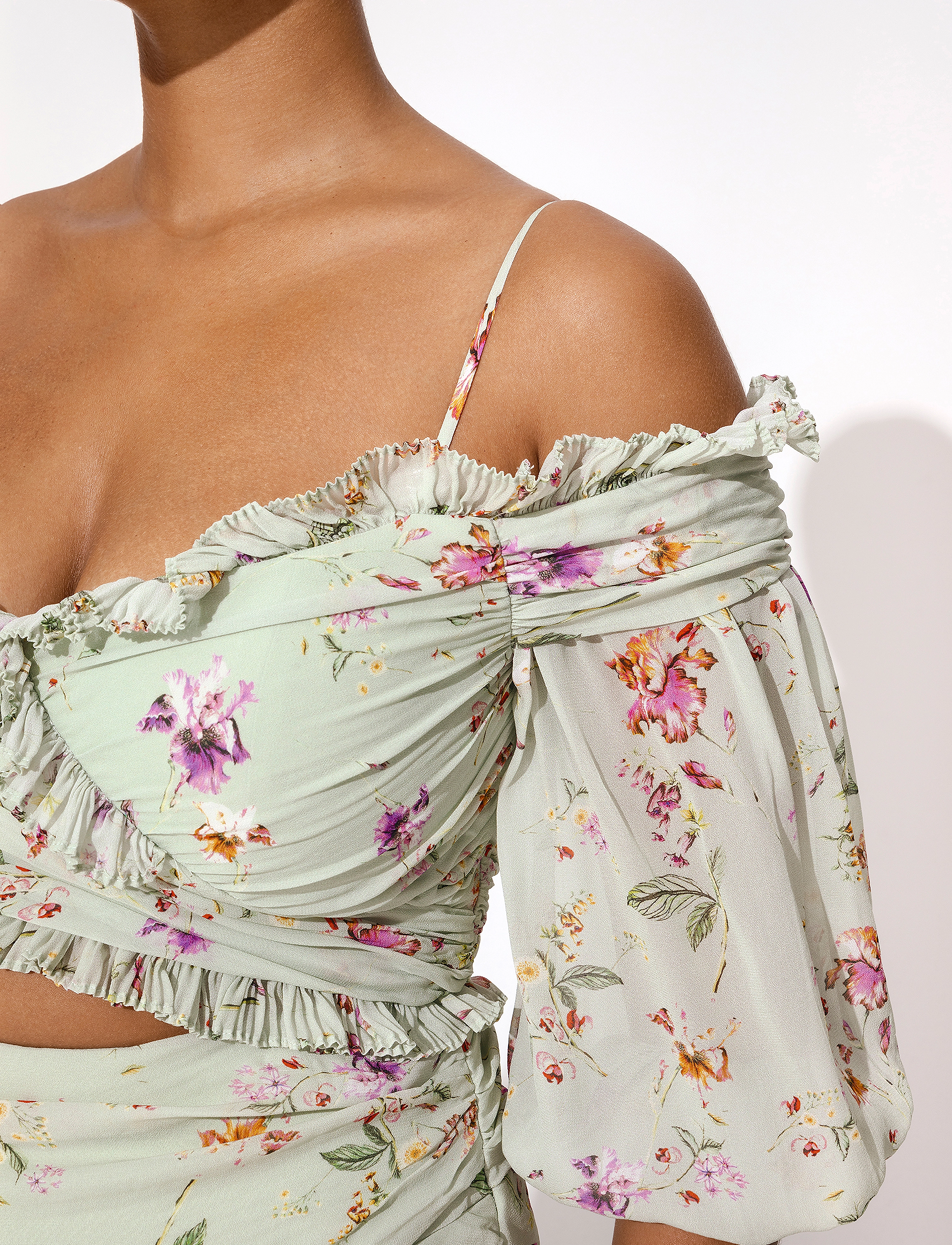 Malina - Tessa Top - nabapluusid - soft floral pistachio - 4