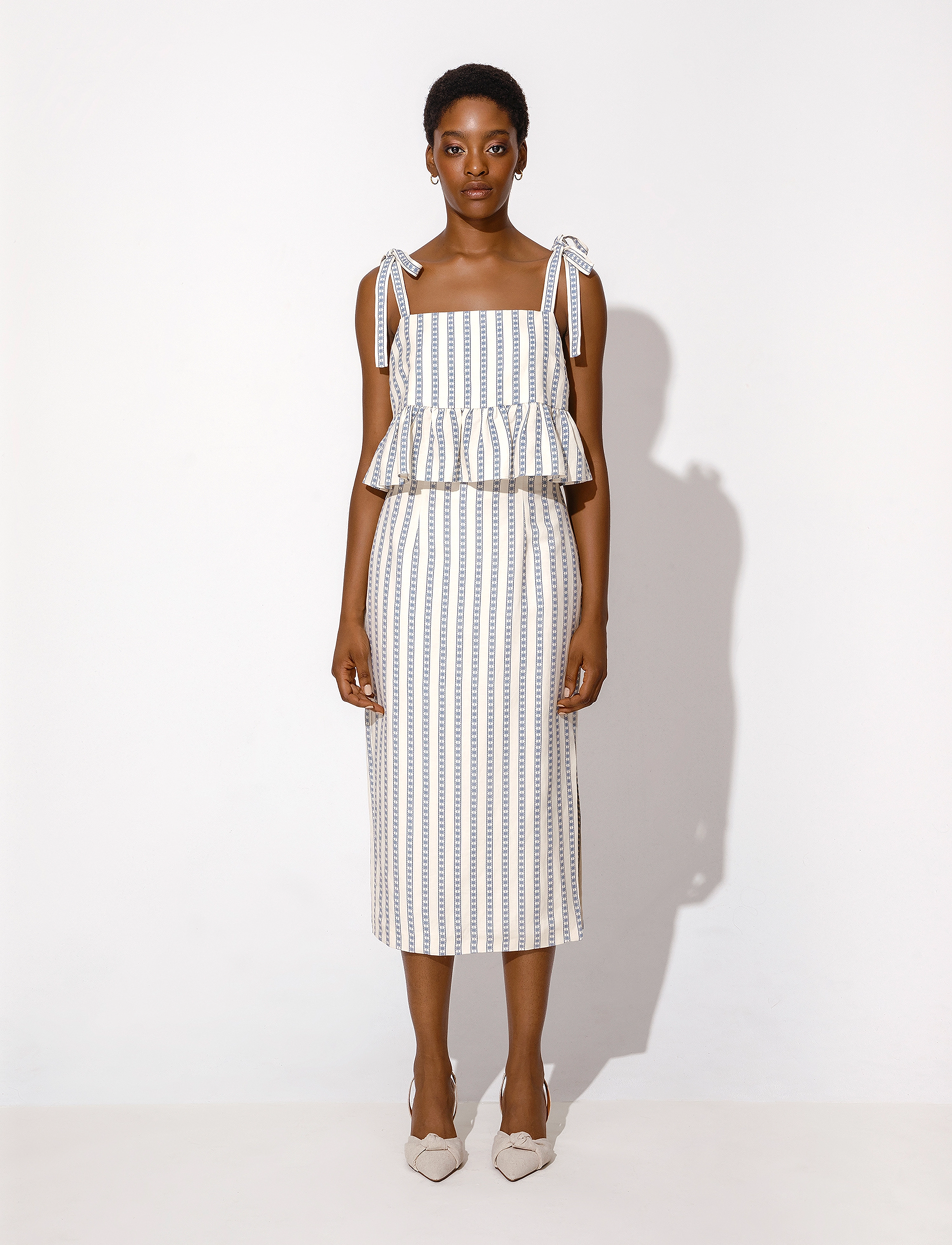By Malina - Alyssa Top - french ditsy stripe - 2
