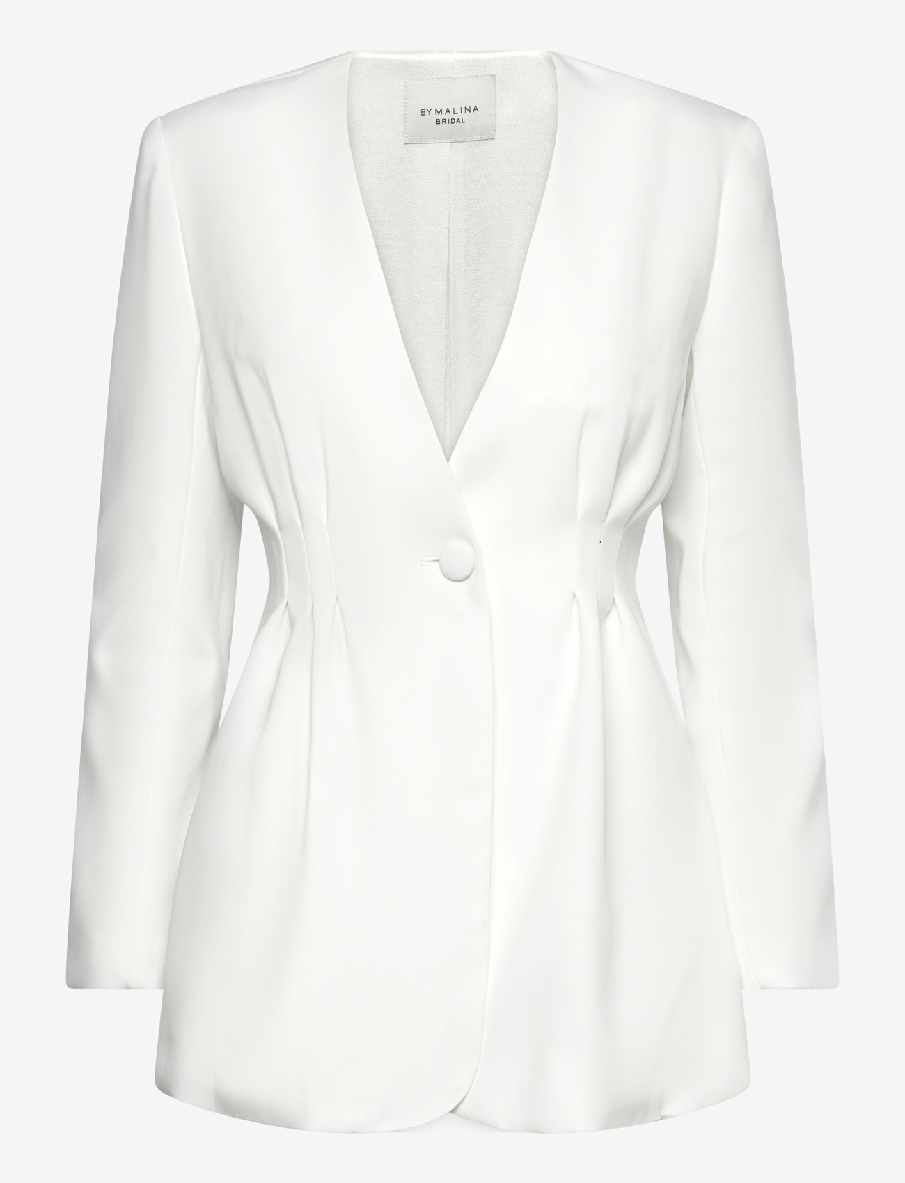 Malina - Juno collarless suit blazer - festtøj til outletpriser - ivory - 0