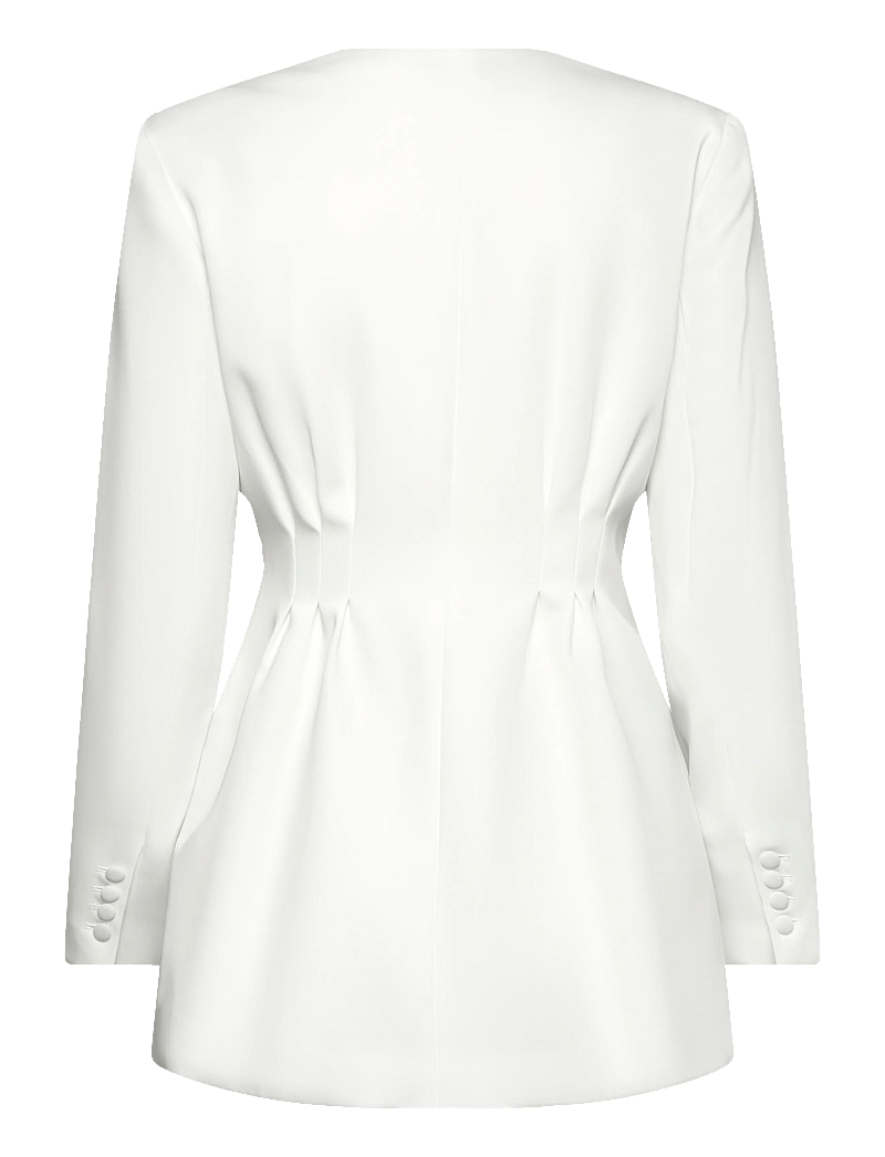 Malina - Juno collarless suit blazer - enkeltradede blazere - ivory - 1