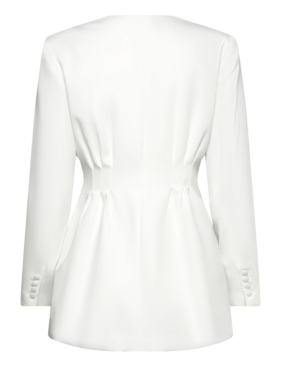 Malina - Juno collarless suit blazer - marynarki z pojedynczym zapięciem - ivory - 1