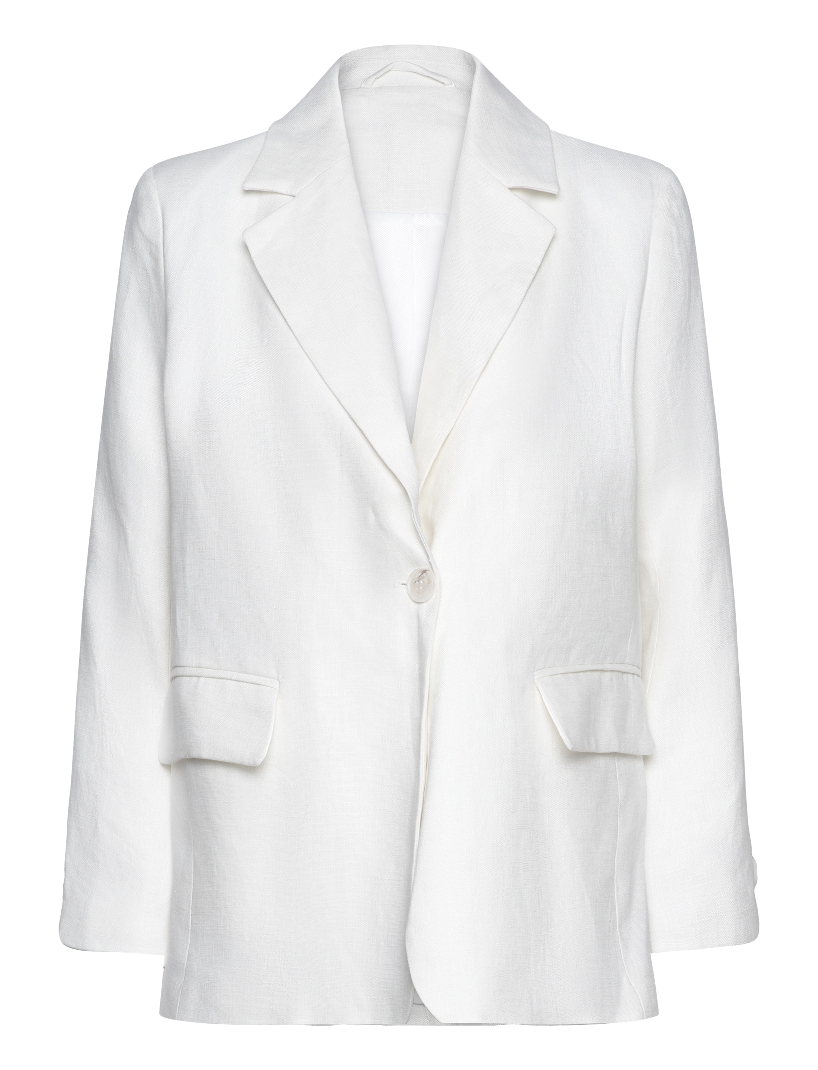 Malina Vera fitted linen blazer - Pintsakud - WHITE / white