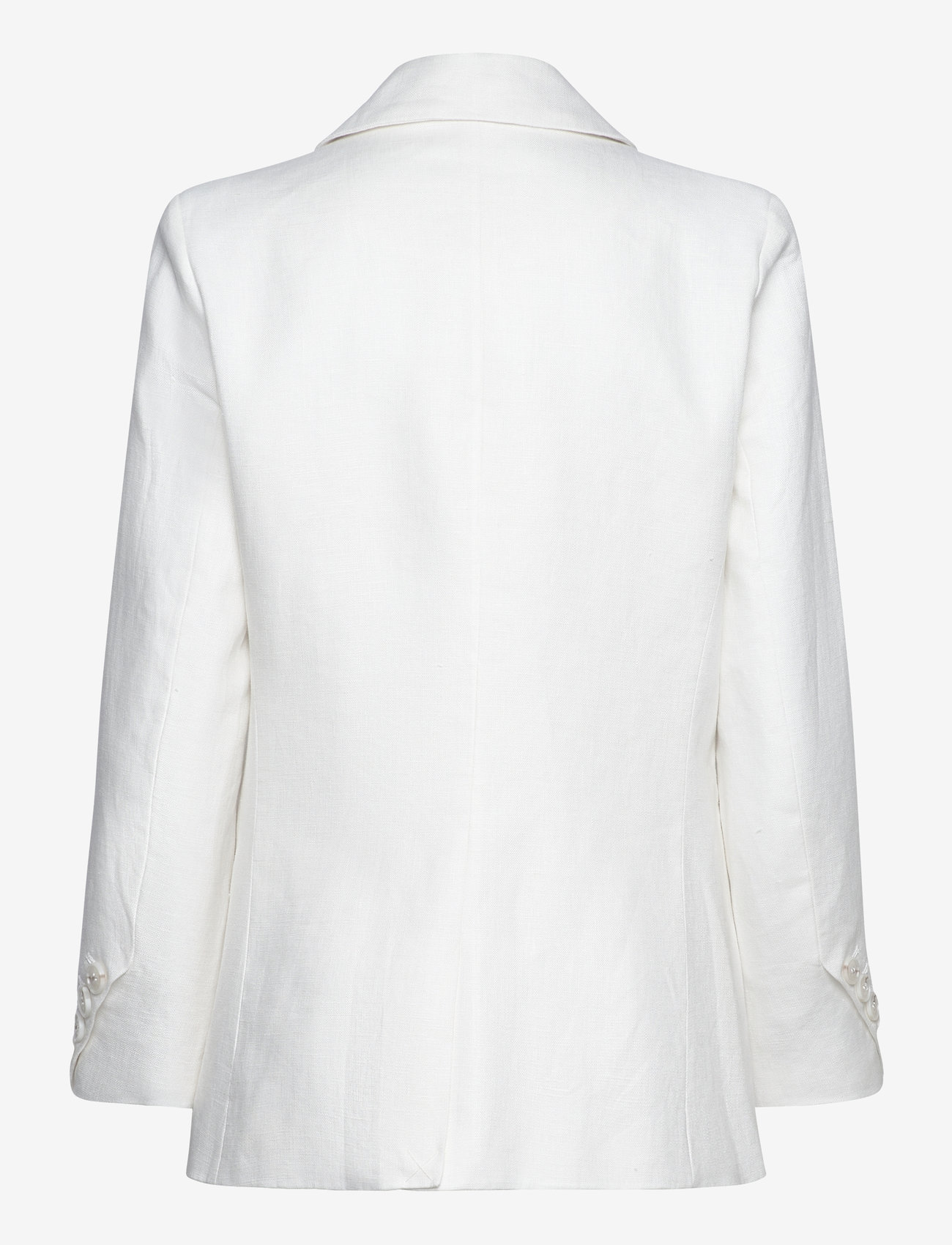 Malina - Vera fitted linen blazer - white - 2