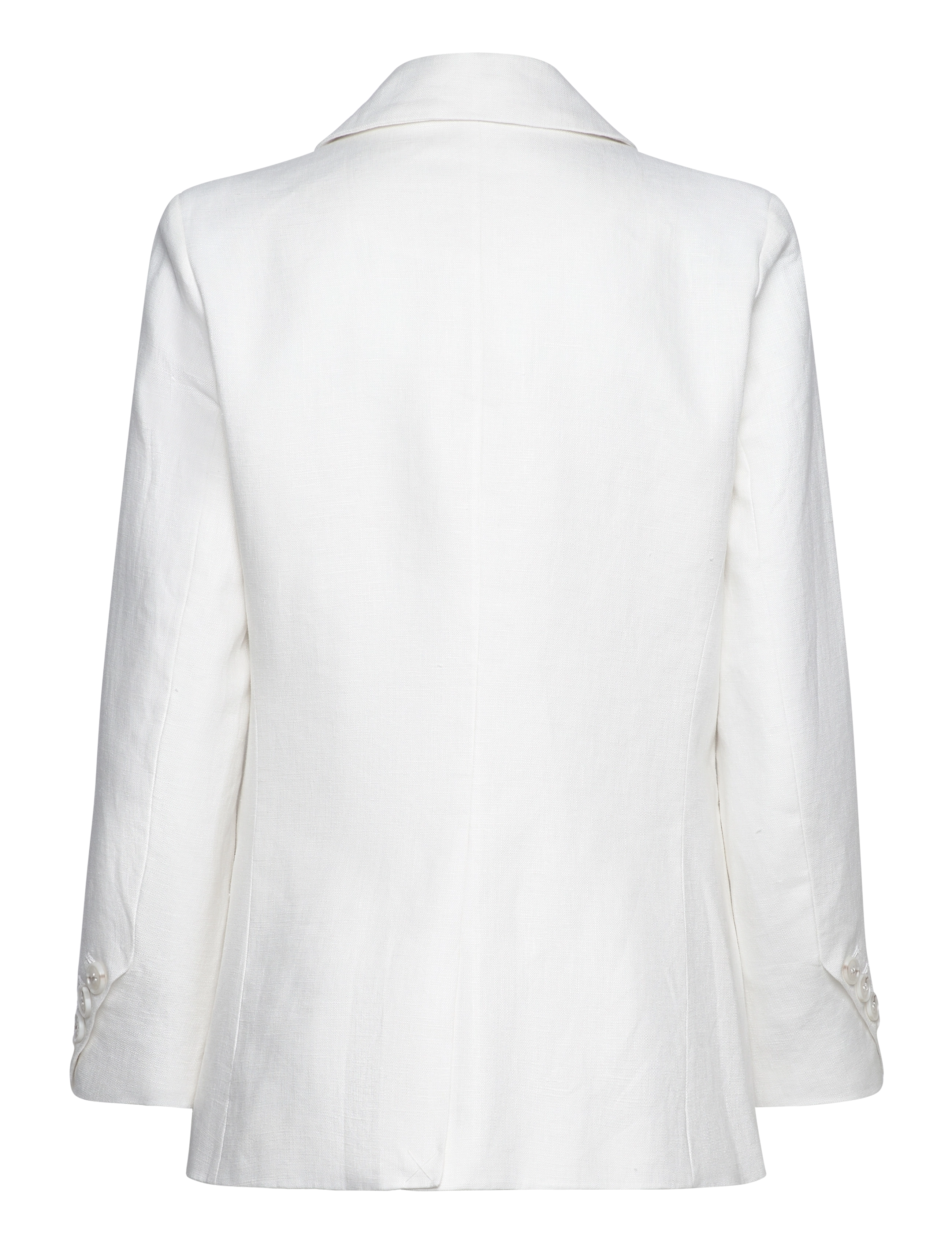 Malina - Vera fitted linen blazer - white - 2
