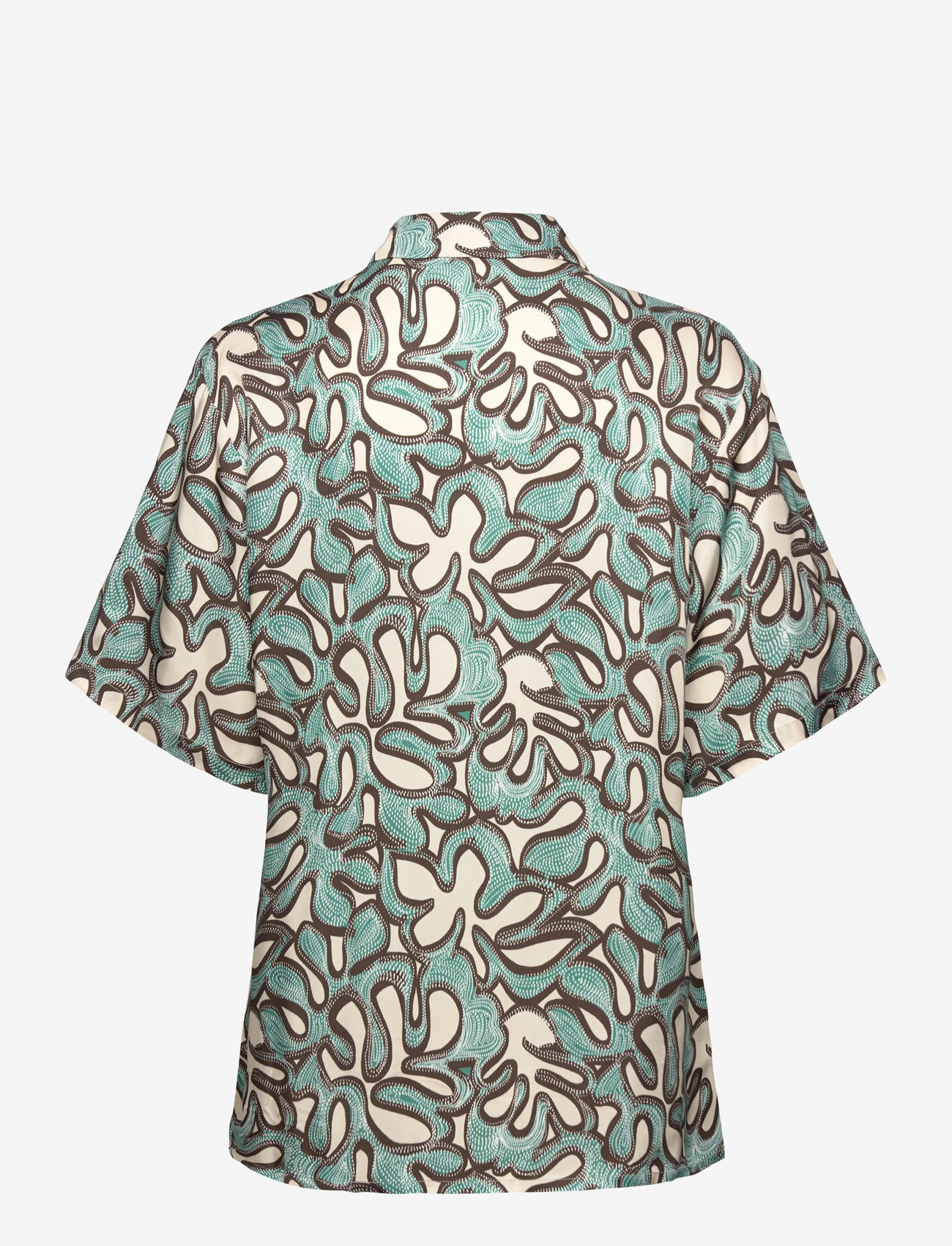 Malina - Gia Printed Short Sleeve shirt - hørskjorter - ocean corals - 2