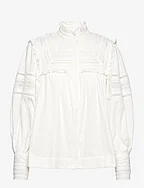 Riley embroidery detailed blouse - WHITE
