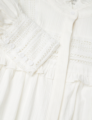 Malina - Riley embroidery detailed blouse - långärmade blusar - white - 6