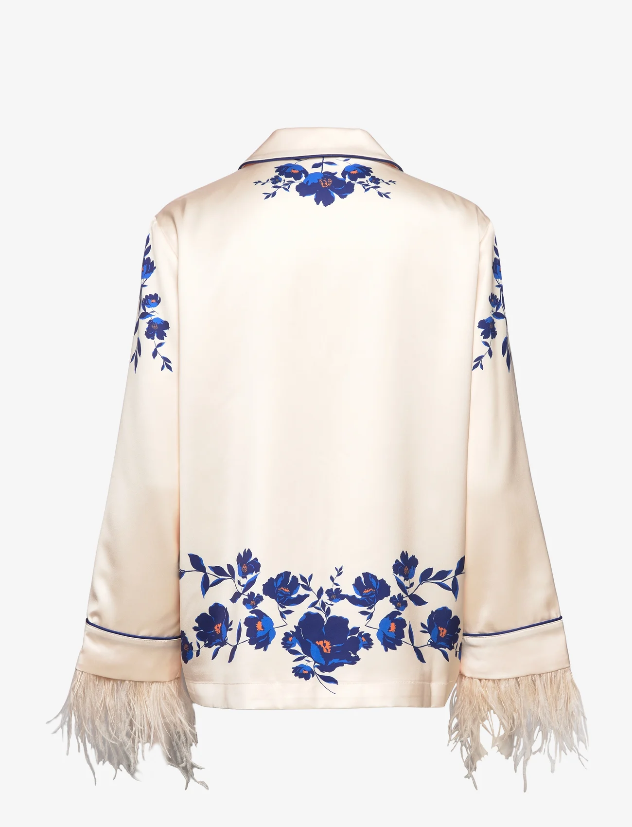Malina - Samara feather detail oversized shirt - blouses met lange mouwen - poppy - 1