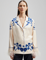 Malina - Samara feather detail oversized shirt - blouses met lange mouwen - poppy - 4