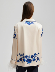 Malina - Samara feather detail oversized shirt - blūzes ar garām piedurknēm - poppy - 5