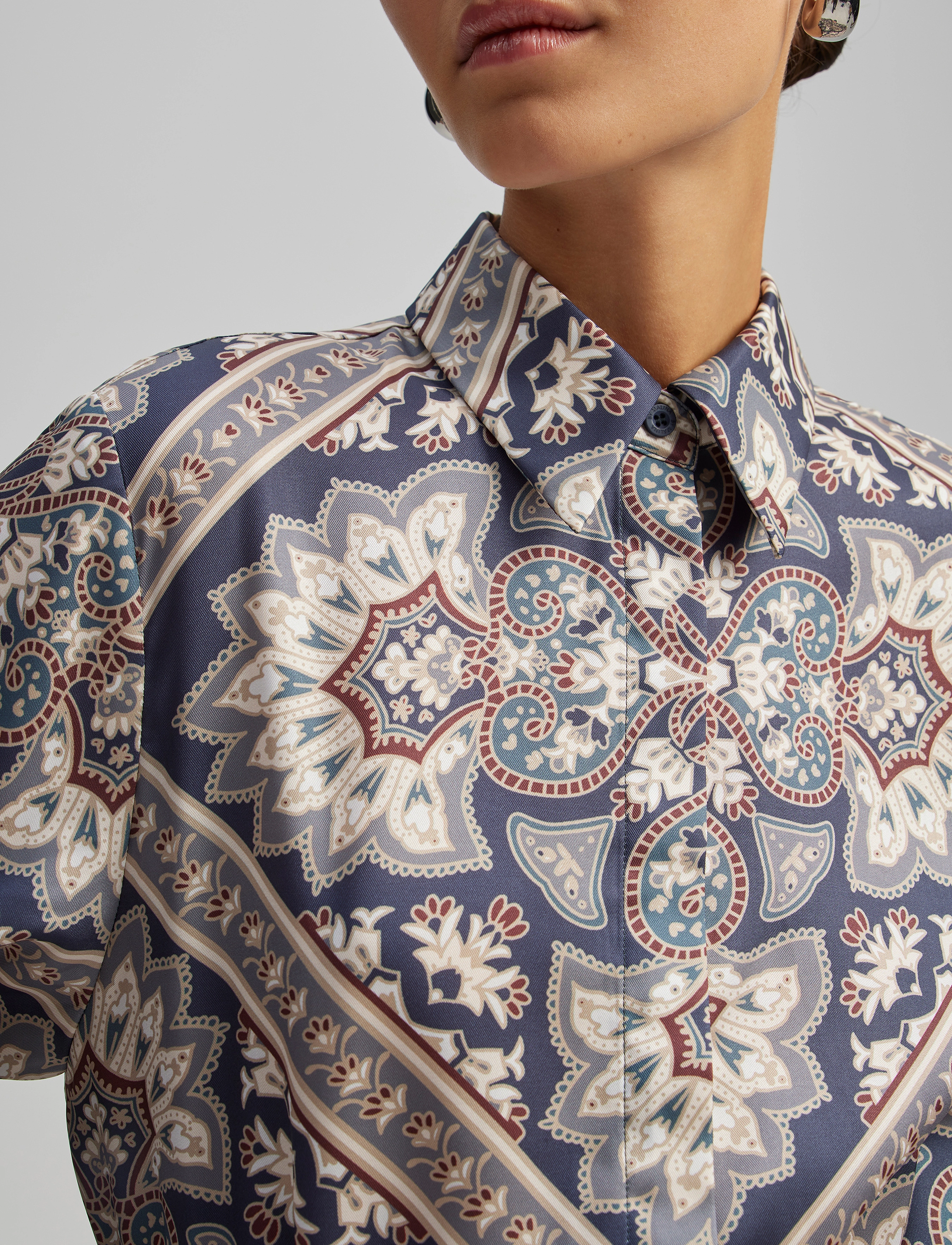 Malina - Felicia printed oversized shirt - tile - 4