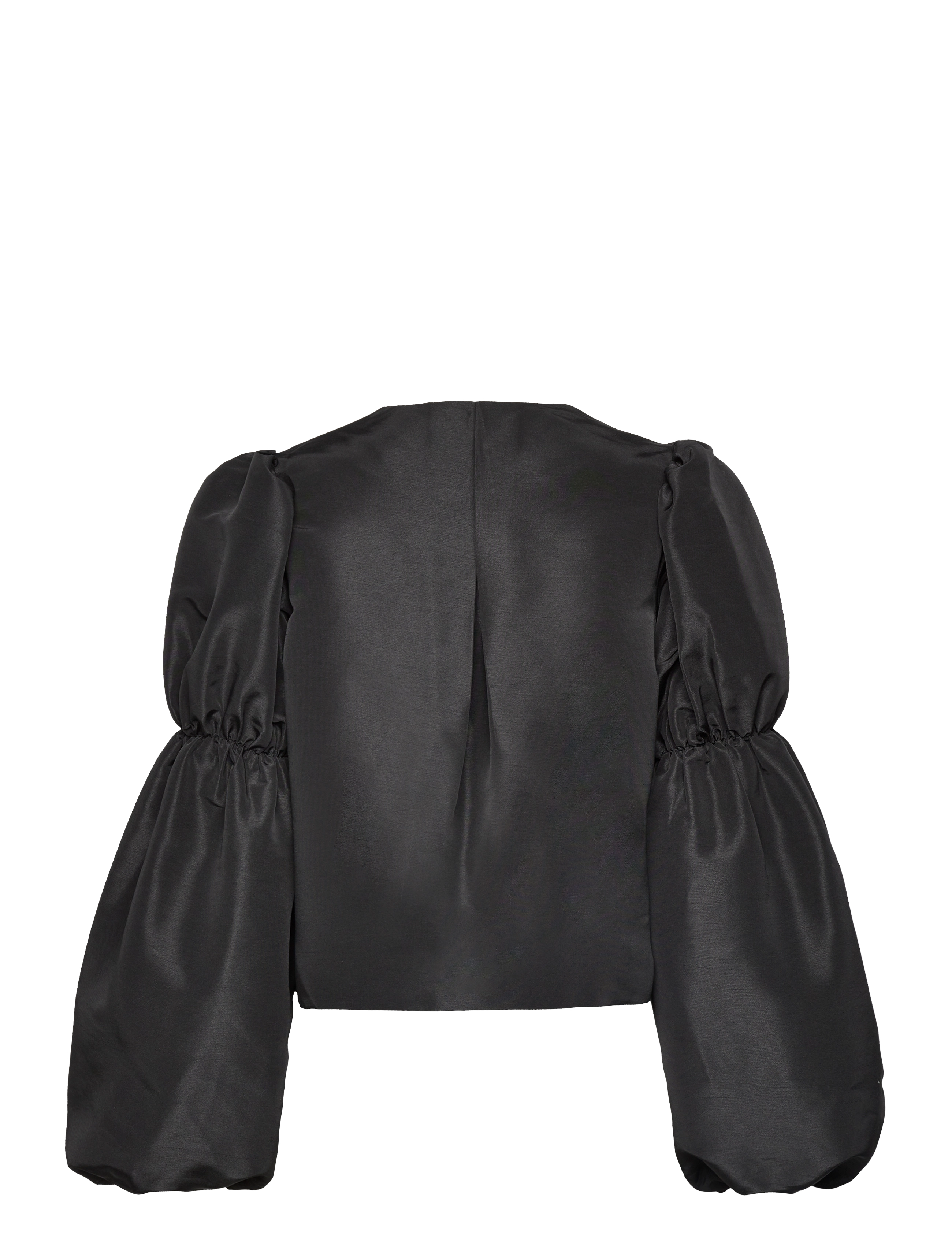 Malina - Zoey Double Pouf Sleeve Blouse - langærmede bluser - black - 2