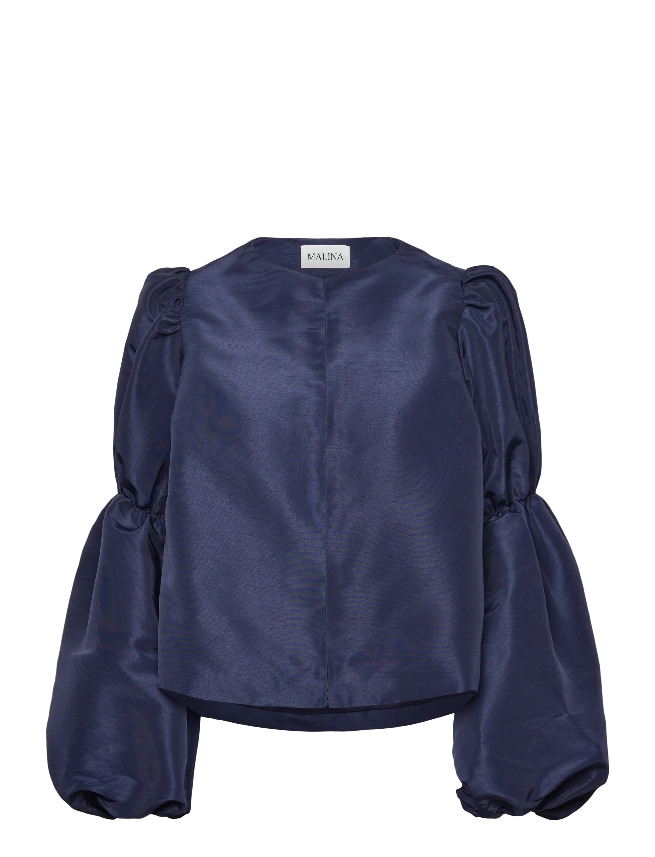MALINA Zoey Double Pouf Sleeve Bluse Navy - M - Damen
