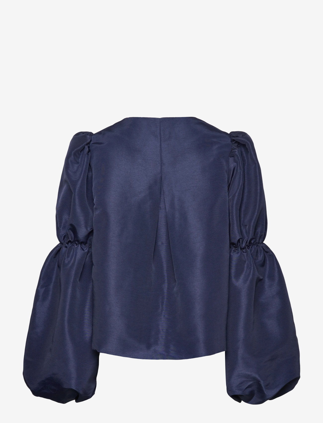 Malina - Zoey Double Pouf Sleeve Blouse - långärmade blusar - dark blue - 2