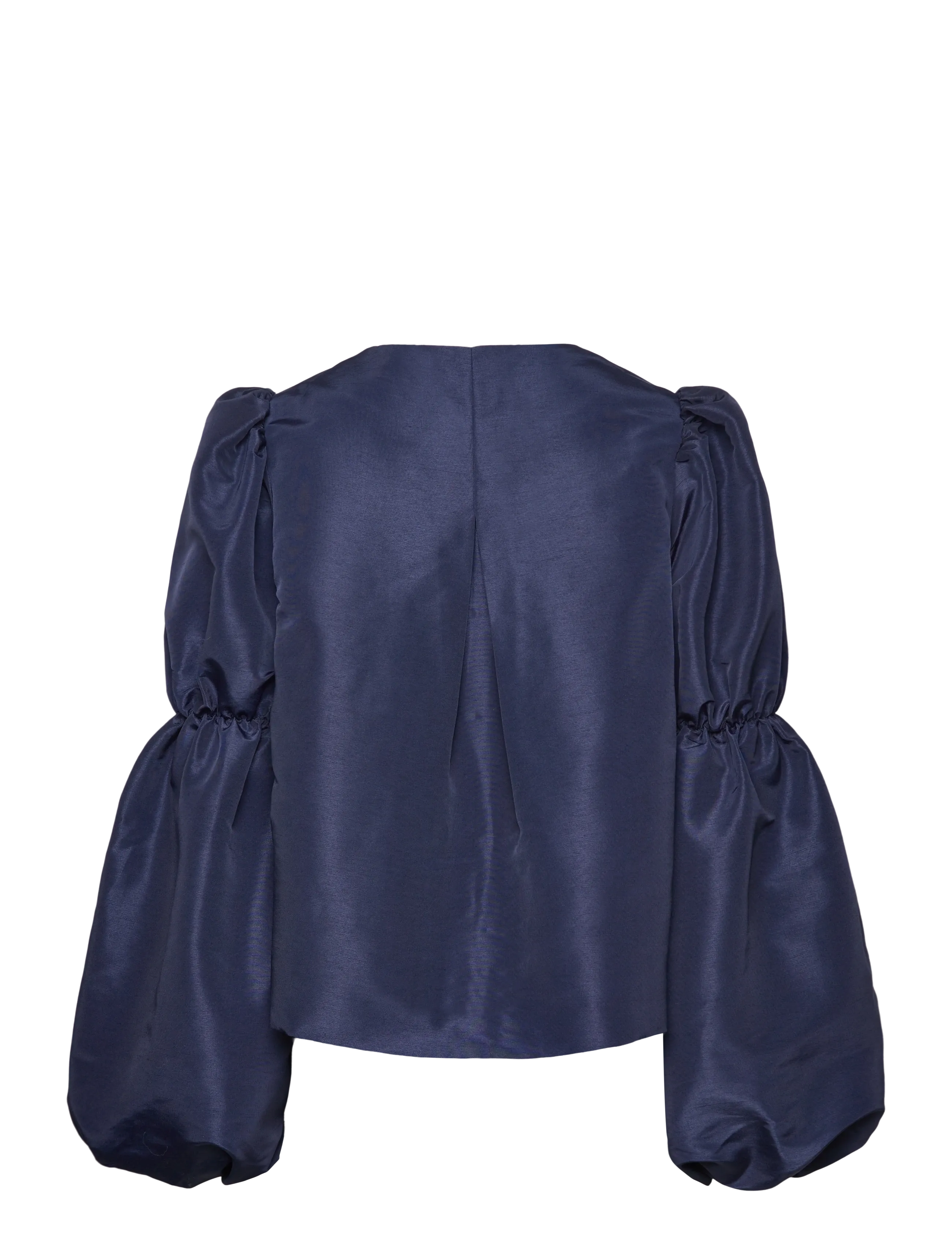 Malina - Zoey Double Pouf Sleeve Blouse - langärmelige blusen - dark blue - 2
