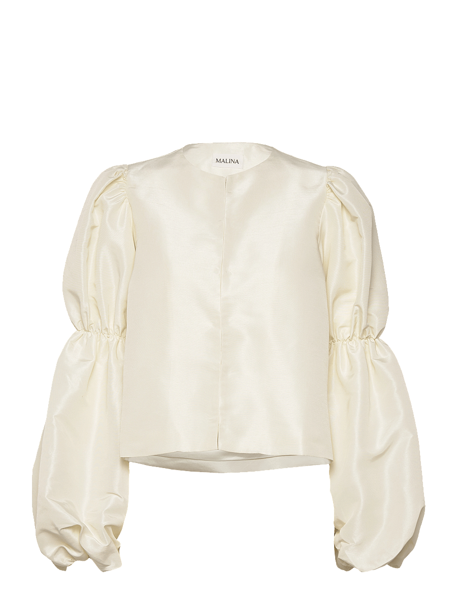 Malina - Zoey Double Pouf Sleeve Blouse - langärmelige blusen - vanilla - 1