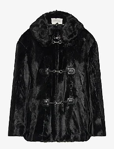 Danyelle buckled faux fur jacket, Malina