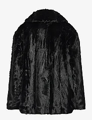 Malina - Danyelle buckled faux fur jacket - takit & päällystakit - black - 2