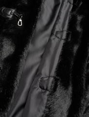 Malina - Danyelle buckled faux fur jacket - takit & päällystakit - black - 8
