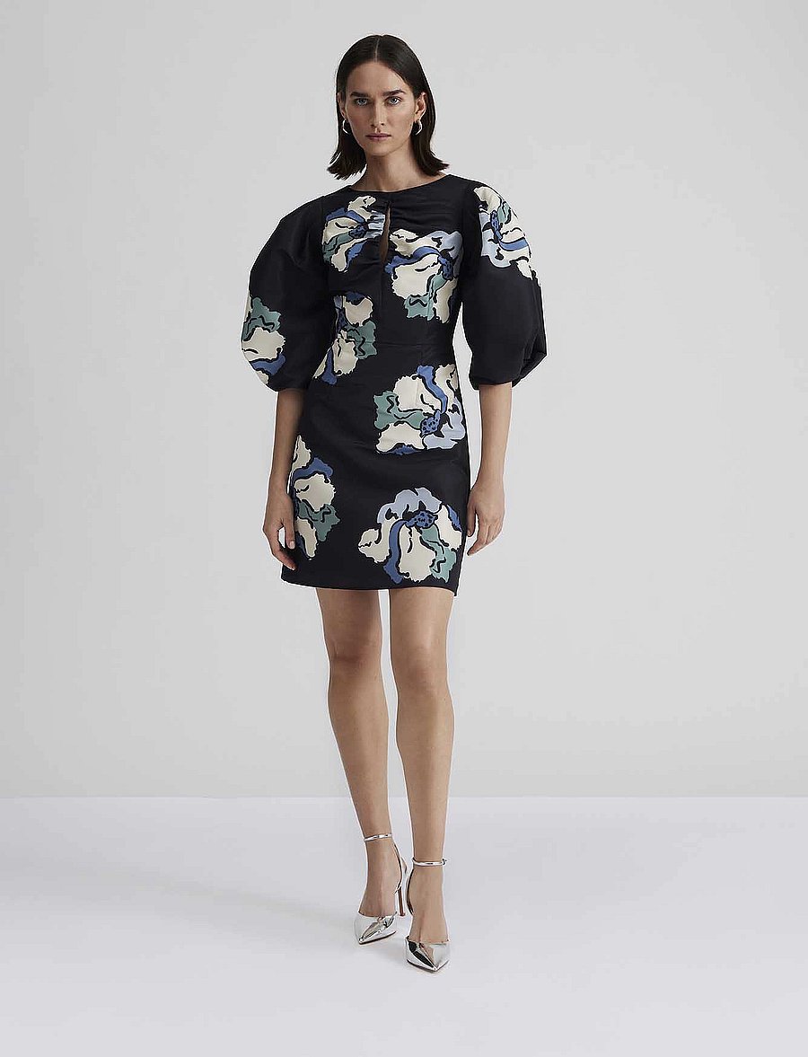 Malina - Primrose open front mini dress - robes de fête - floral - 0