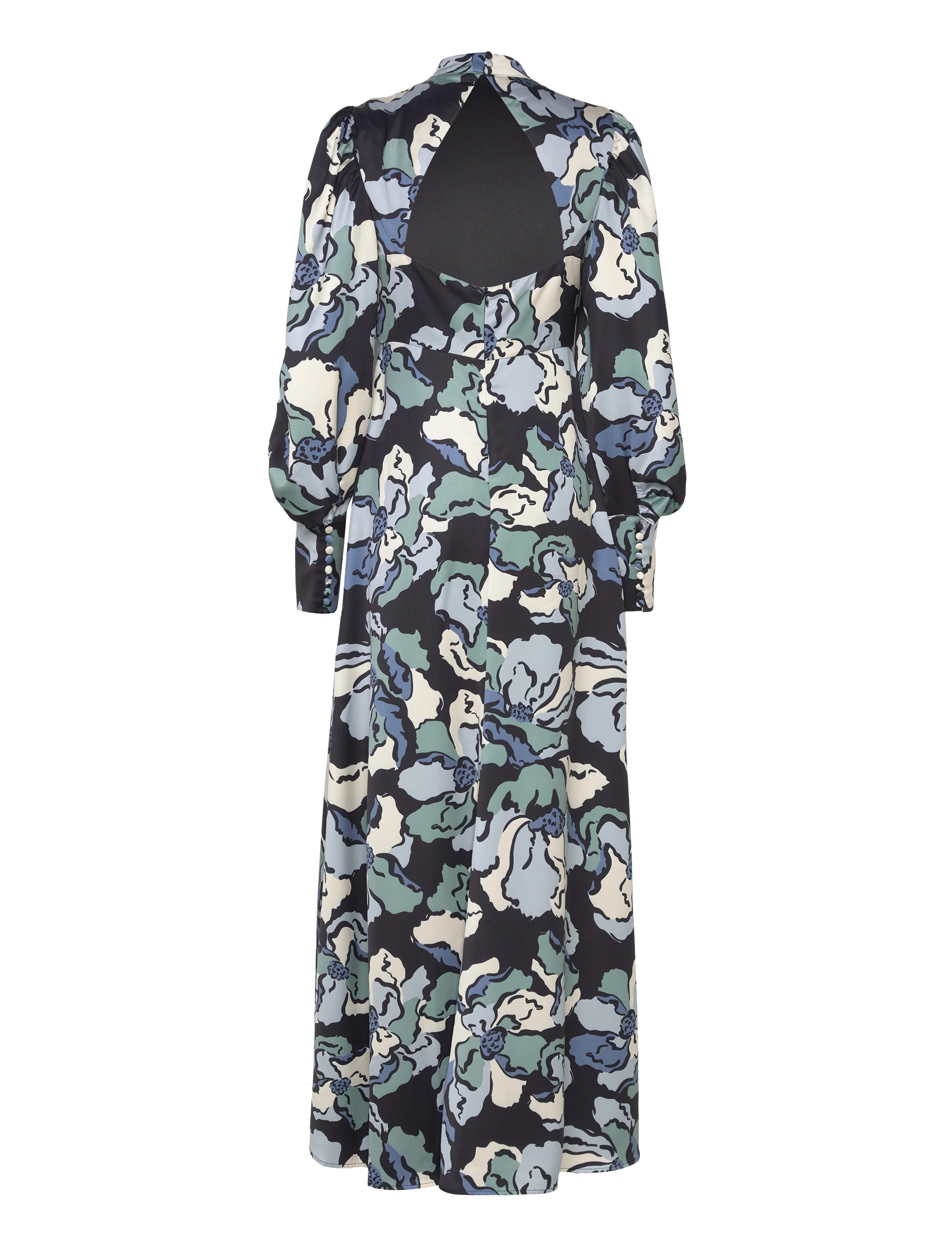 Malina - Tullie open back satin maxi dress - floral - 2