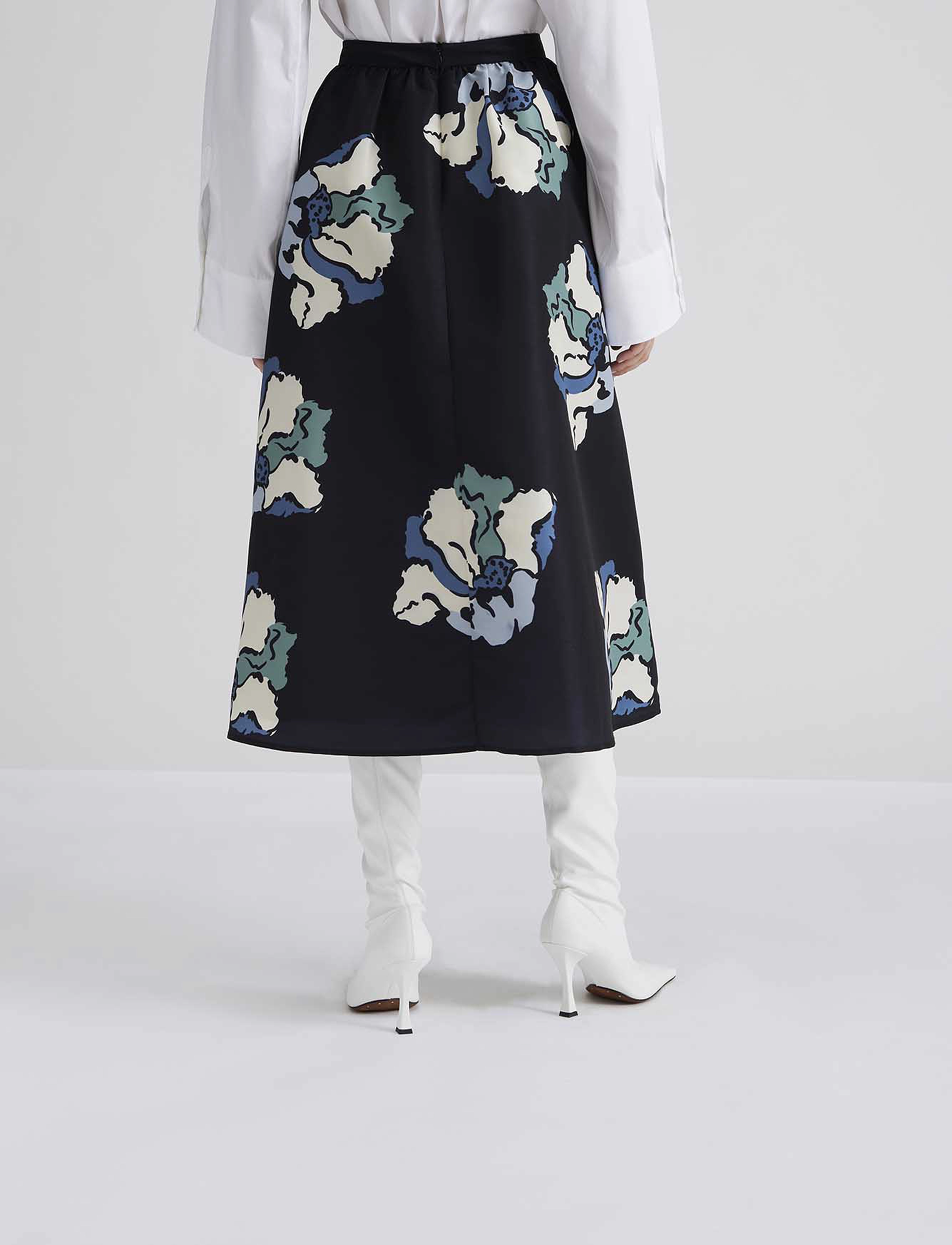 Malina - Filippa pleated midi skirt - floral - 3