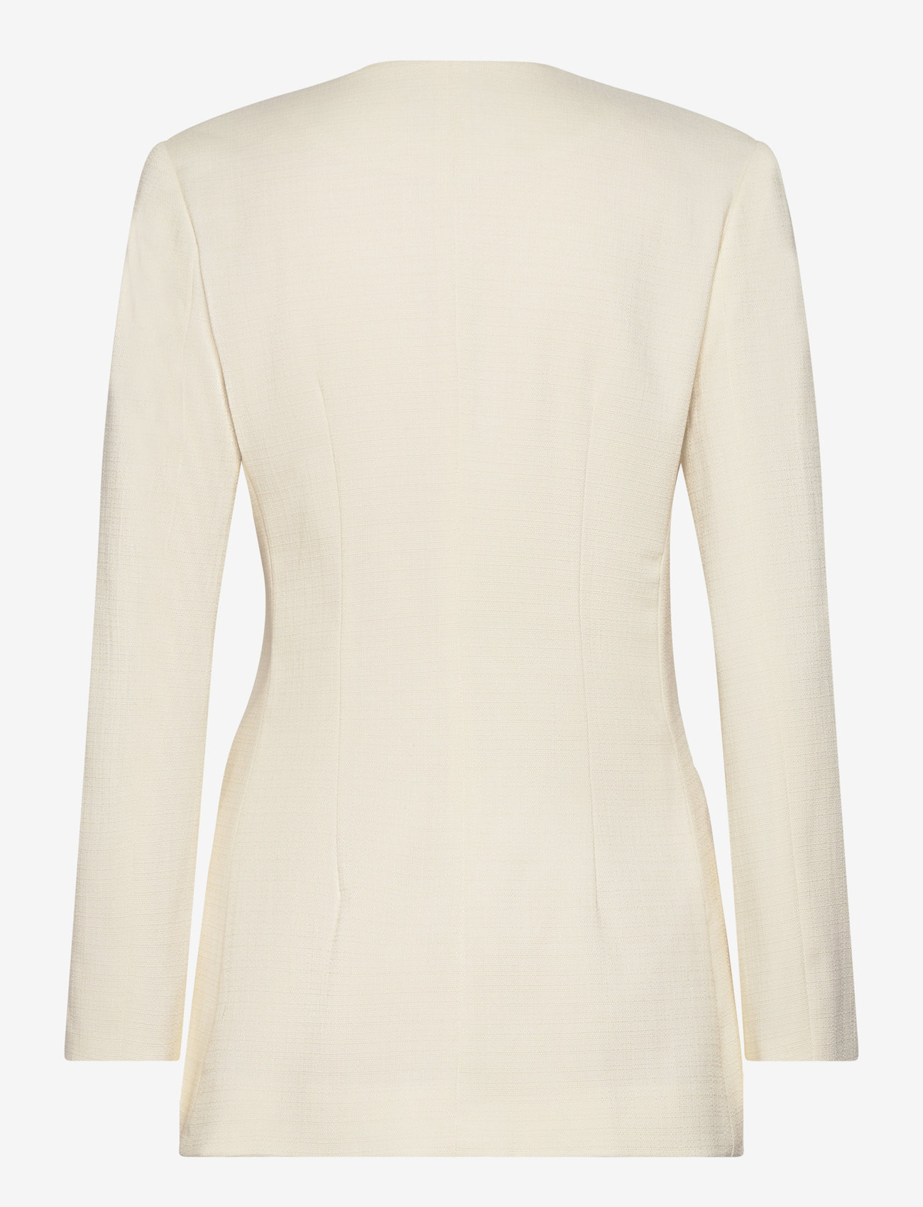 Malina - Anisa collarless fitted blazer - vanilla - 2