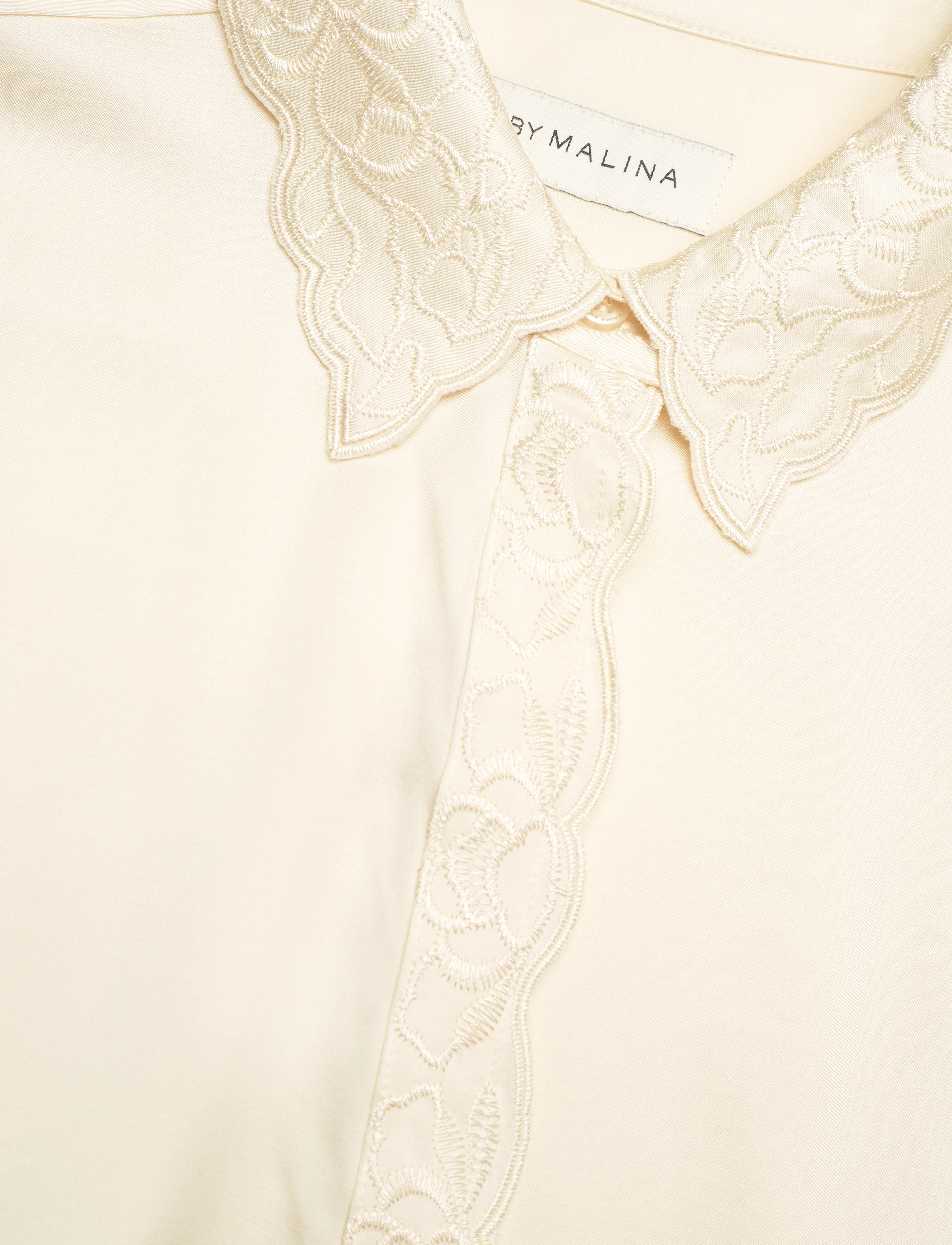 Malina - Naomi embroidery detailed shirt - vanilla - 5