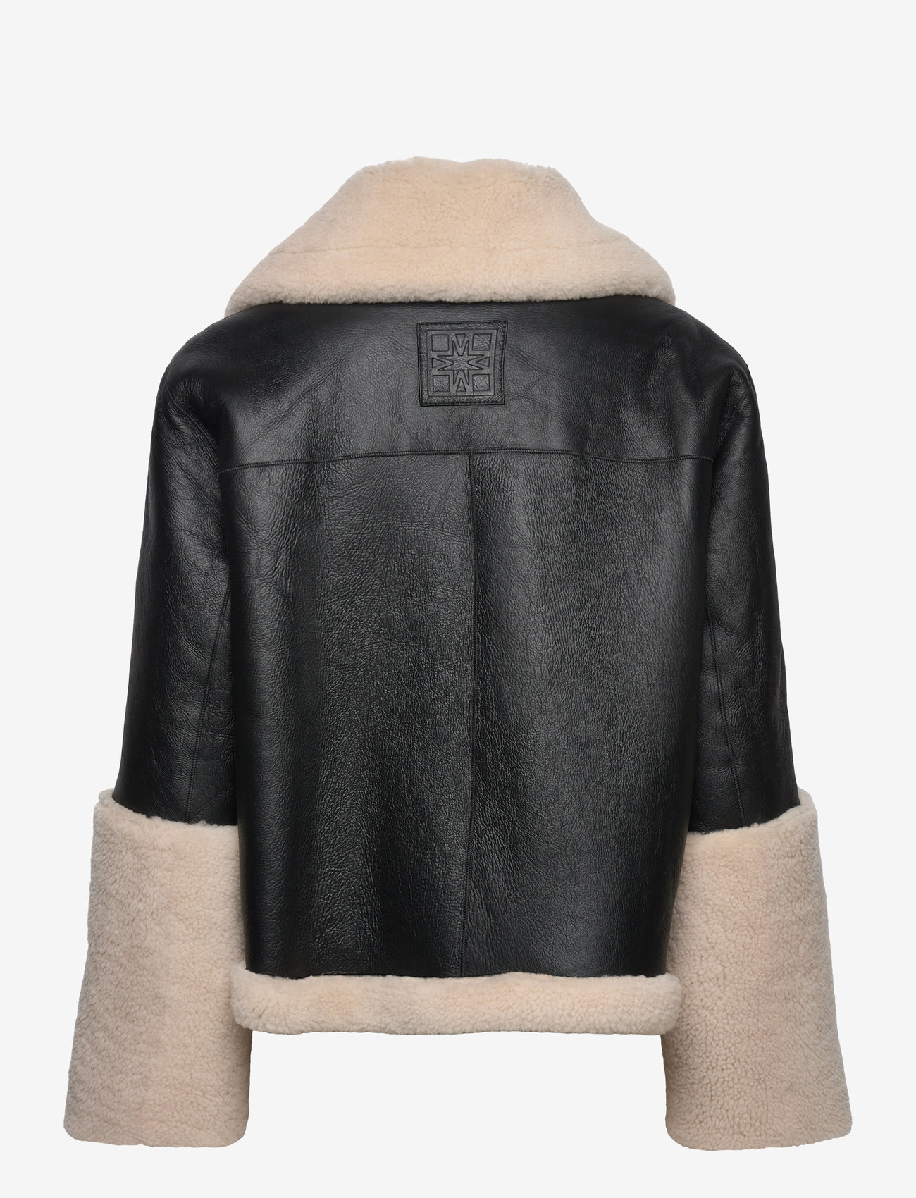 Malina - Gaia cropped shearling jacket - black - 2