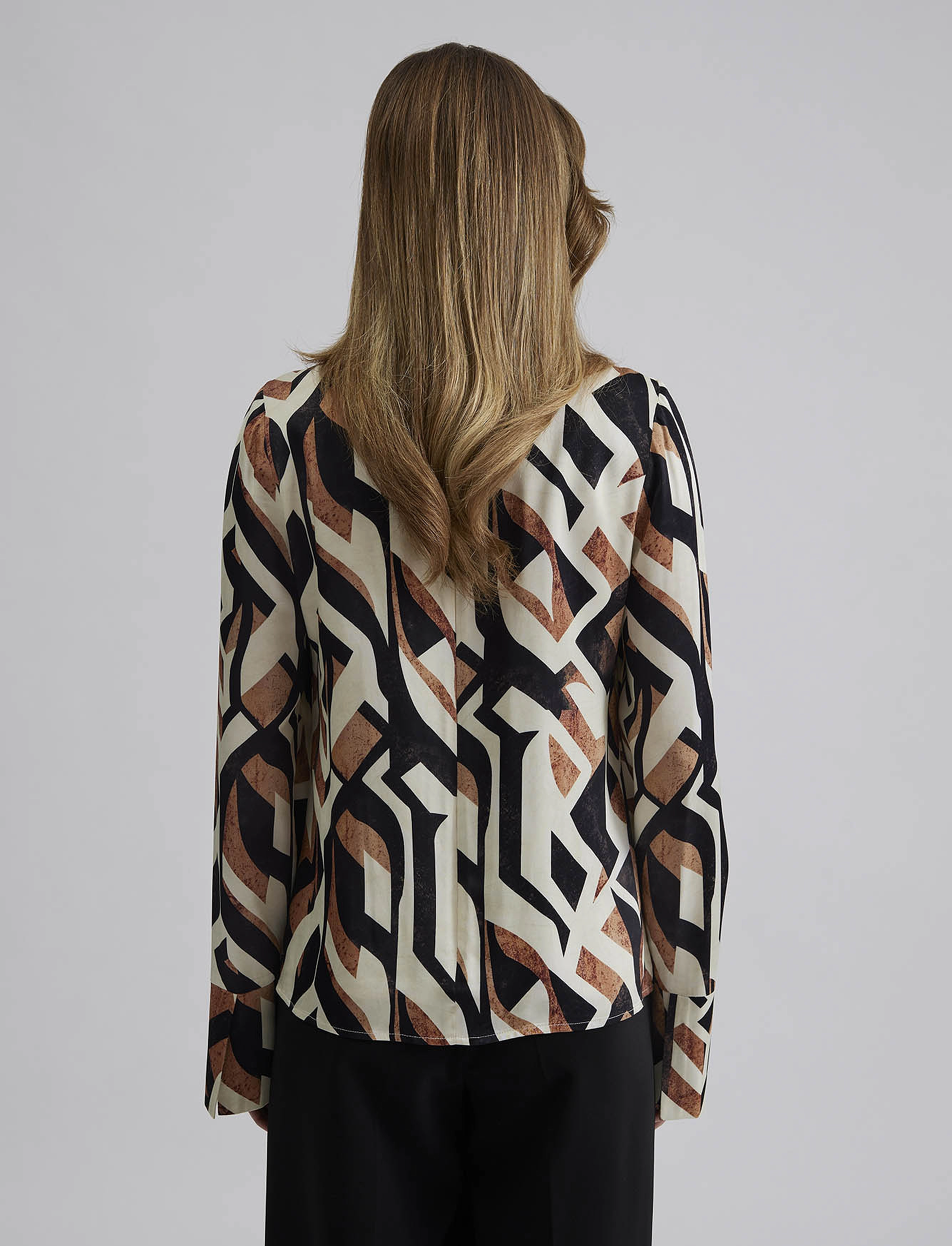 Malina - Evie Pleated Neckline blouse - langærmede bluser - multi coloured - 4
