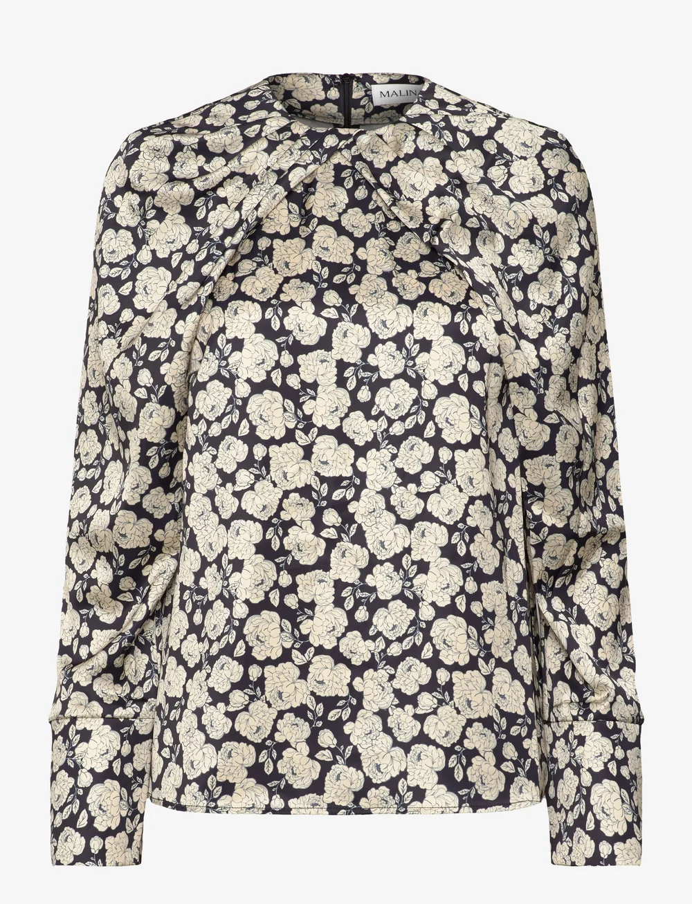 Malina - Evie pleated neckline blouse - pitkähihaiset puserot - pink - 1