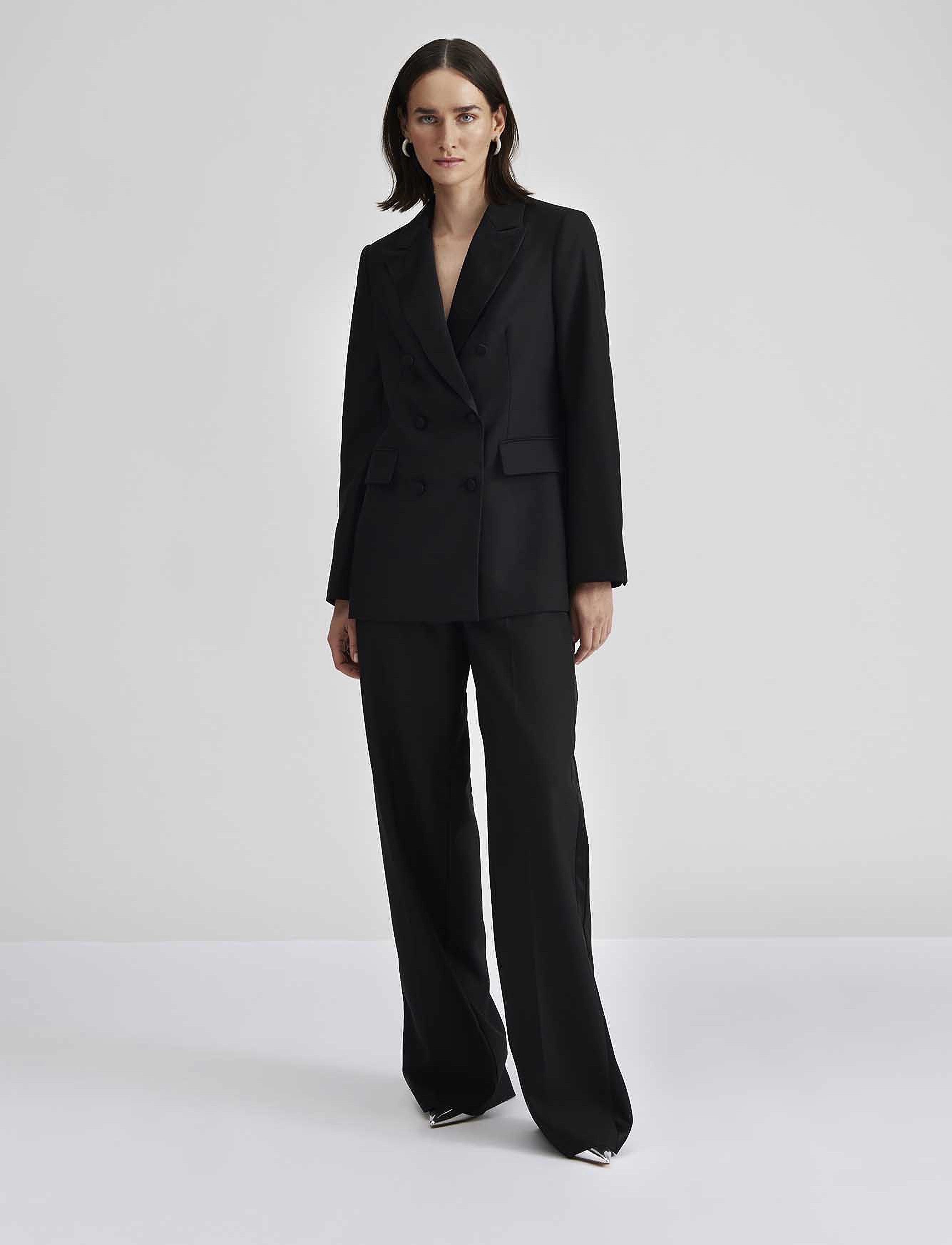 Malina Malina Classic Tuxedo Pants, XS, Black, Bukser > Jakkesætsbukser, Dame