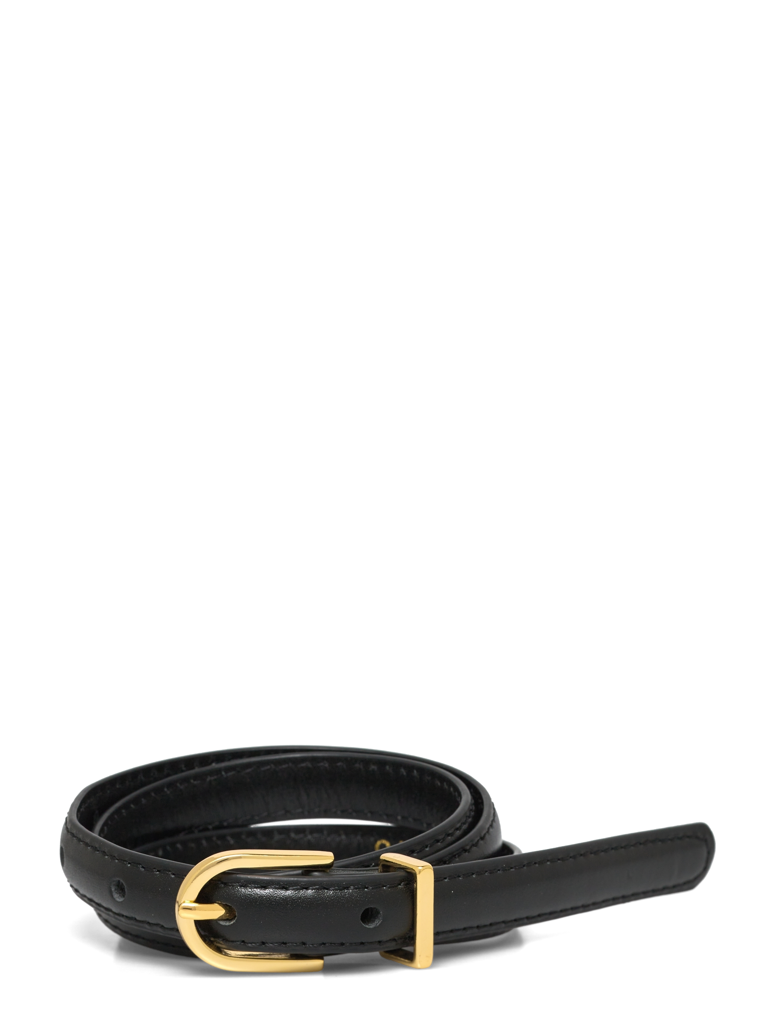 MALINA Blair Thin Leder Gürtel Schwarz - 85 - Damen