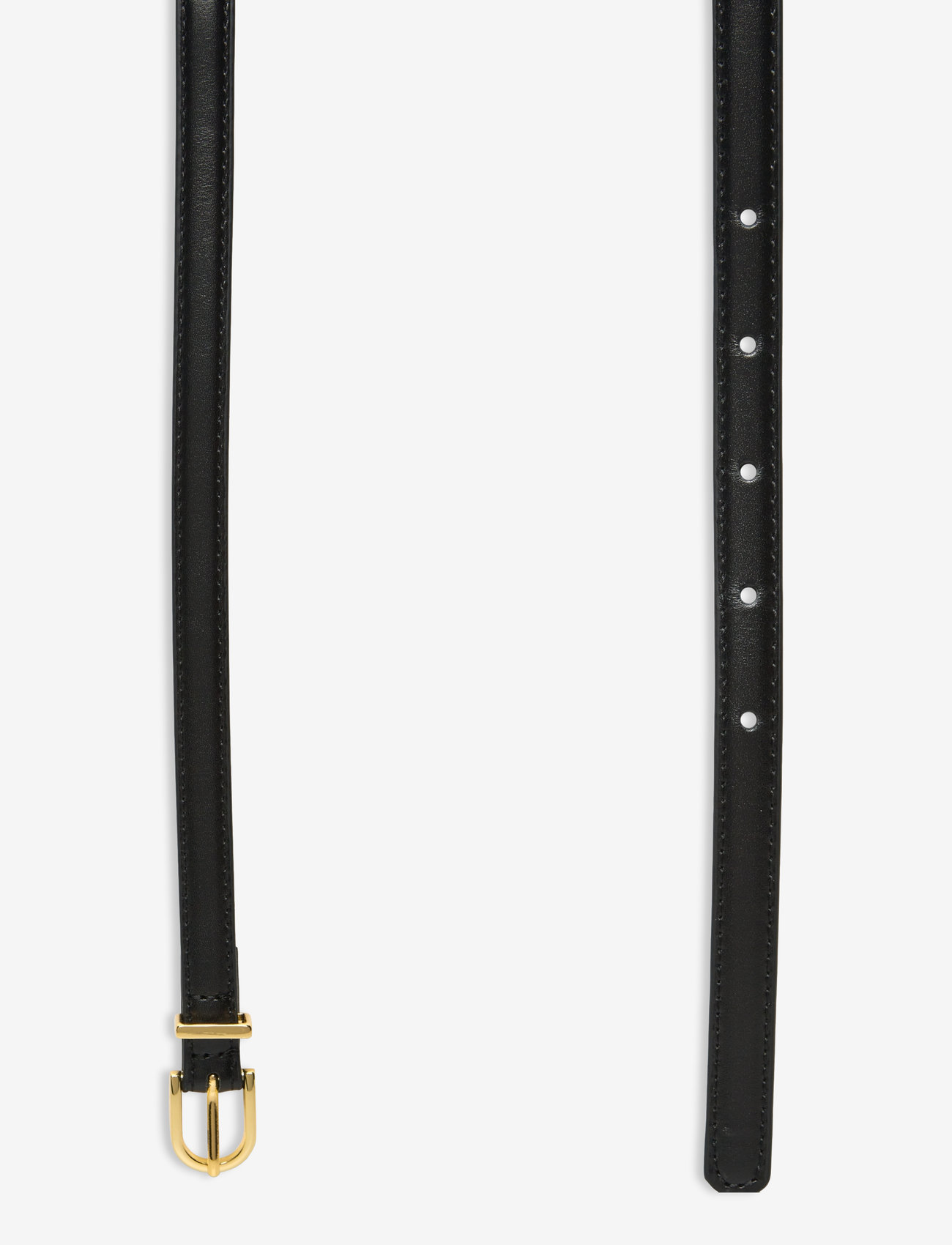 Malina - Blair thin leather belt - igapäevased vööd - black - 2