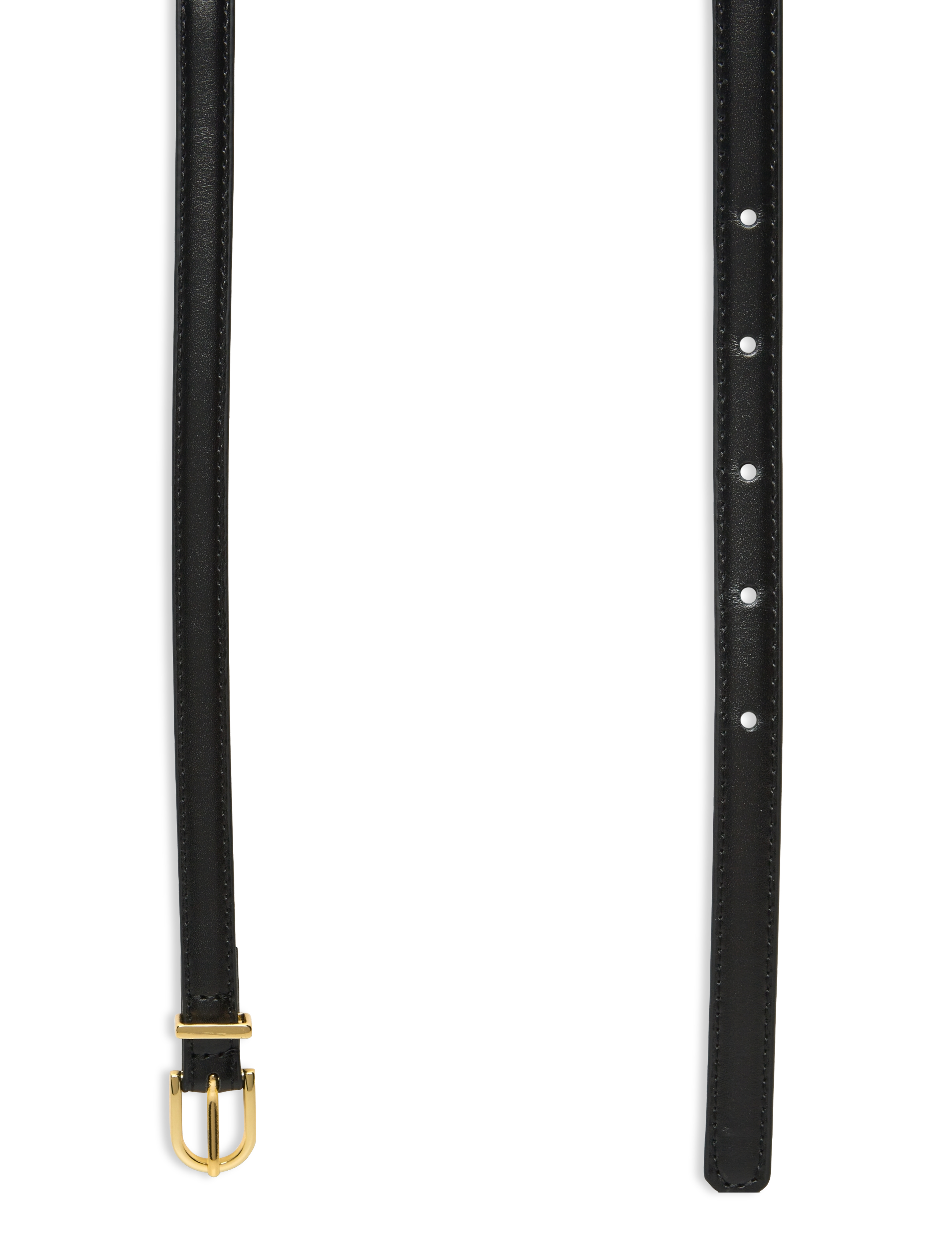 Malina - Blair thin leather belt - skinnbelter - black - 2