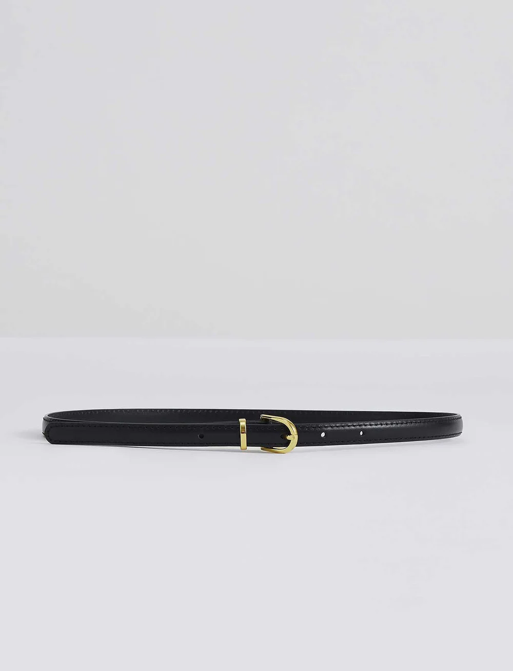 Malina - Blair thin leather belt - casual gürtel - black - 0