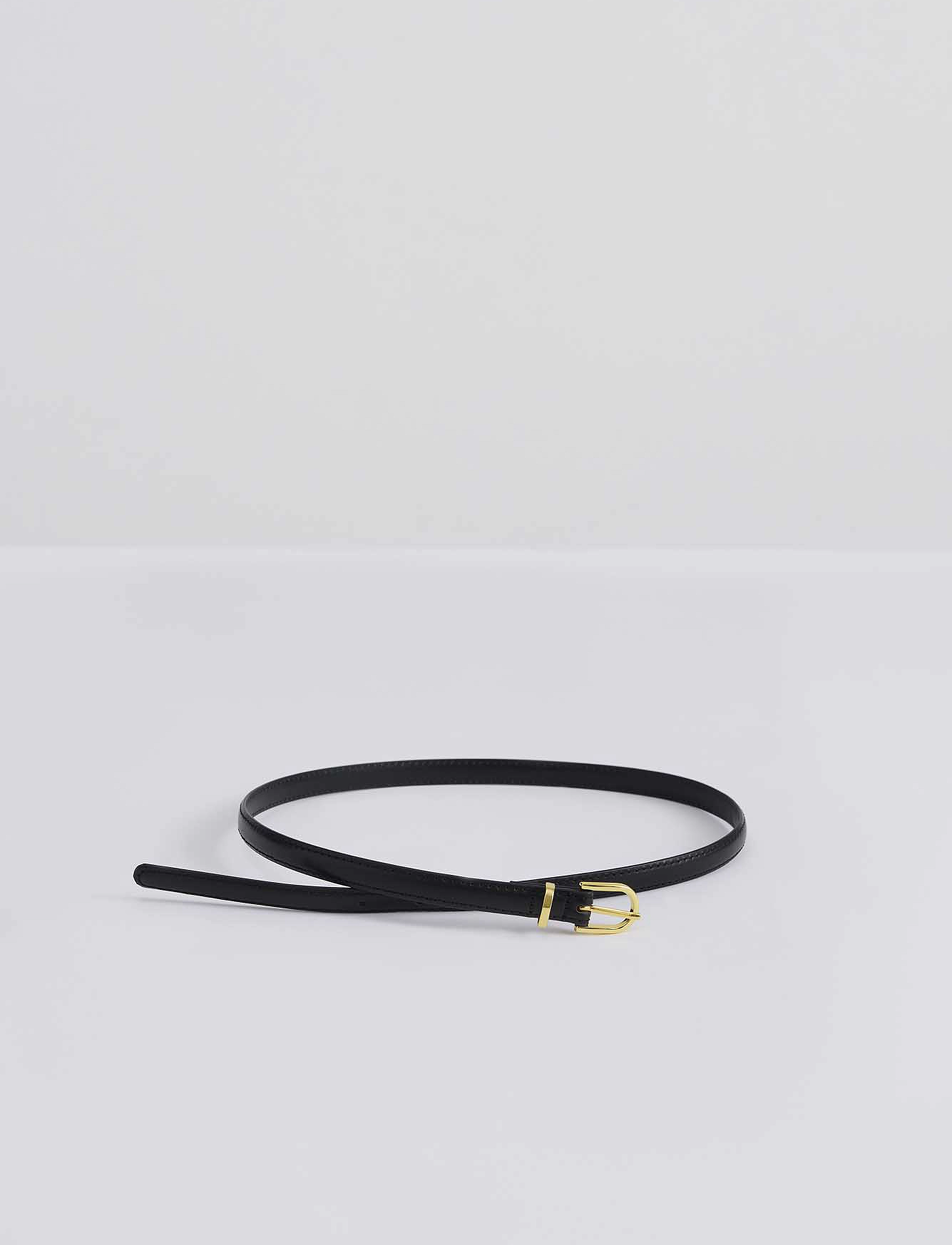 Malina - Blair thin leather belt - skinnbelter - black - 4
