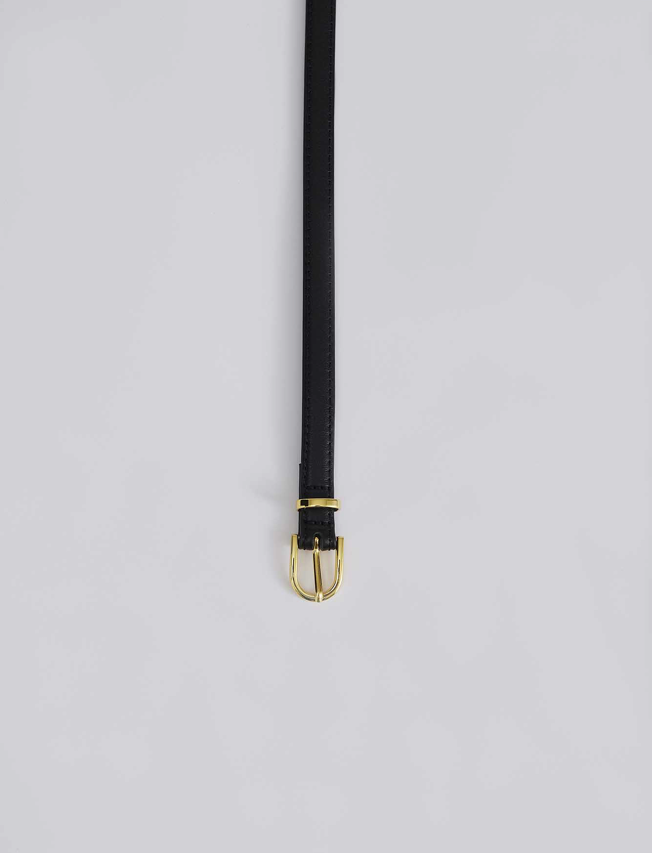 Malina - Blair thin leather belt - skinnbelter - black - 5