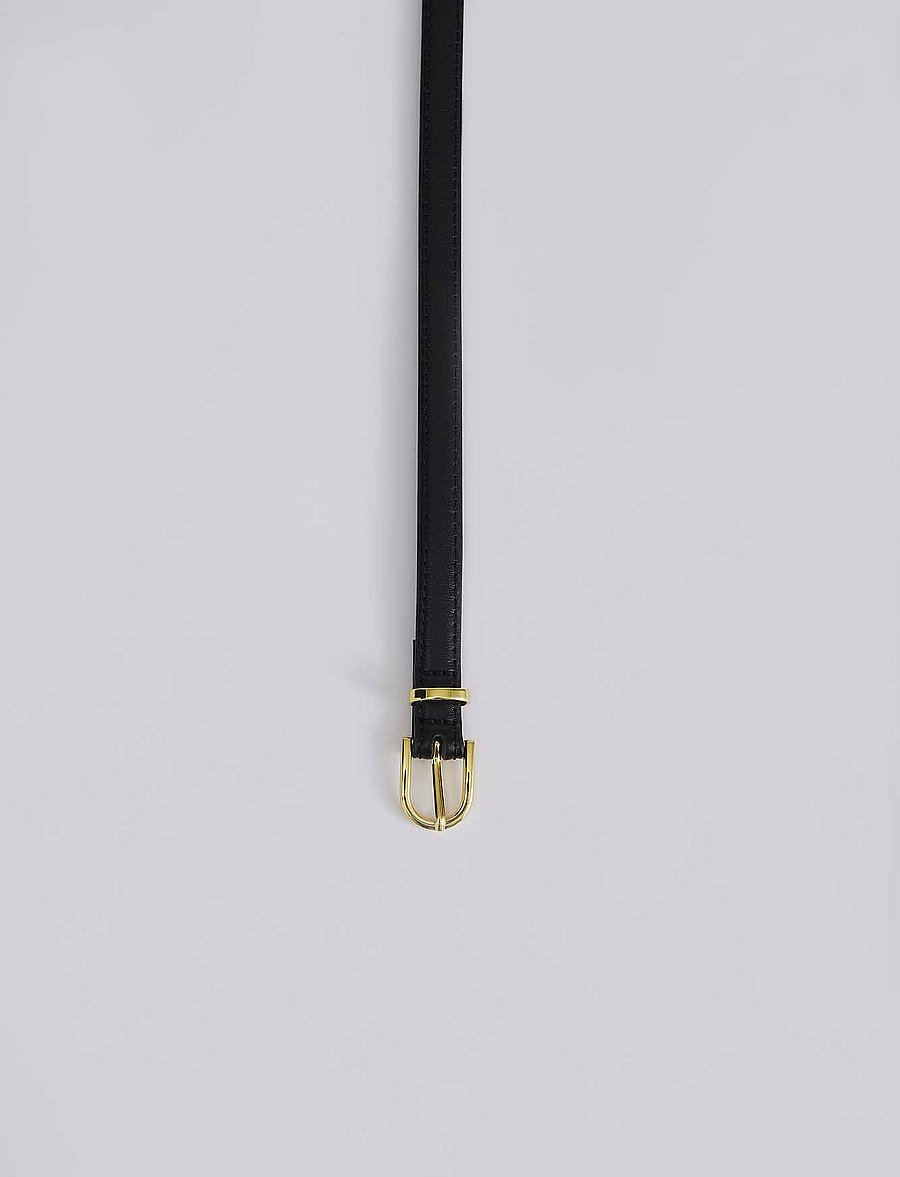 Malina - Blair thin leather belt - ledergürtel - black - 5