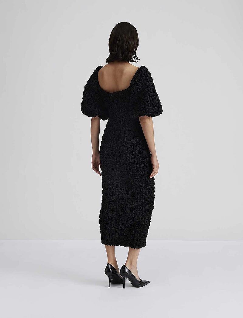 Malina - Carli smocked midi dress - black - 3