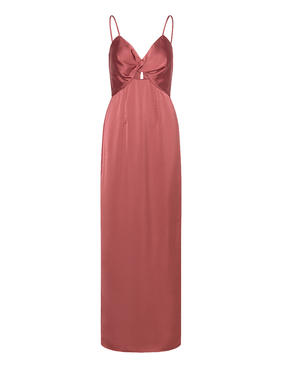 Malina - Patrizia cut out slip maxi dress - terracotta - 1