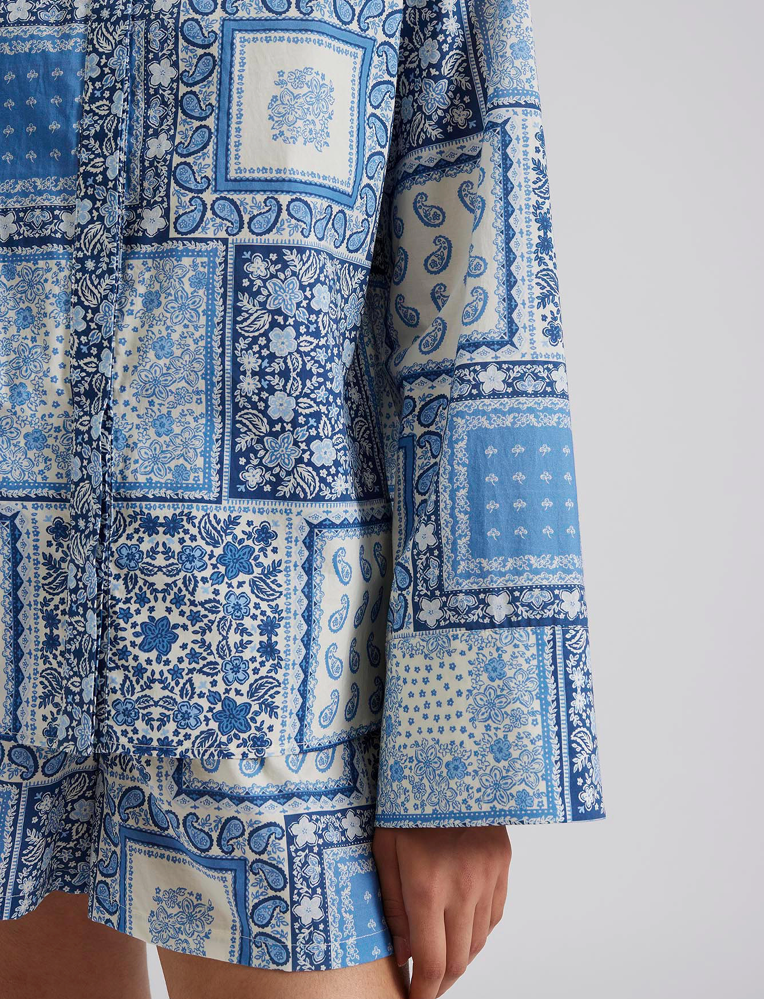 Malina - Carmen oversized patchwork shirt - coastal patchwork - 5